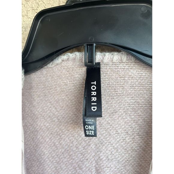 Torrid color block ruana wrap - OS - pink/ tan - Picture 6 of 8